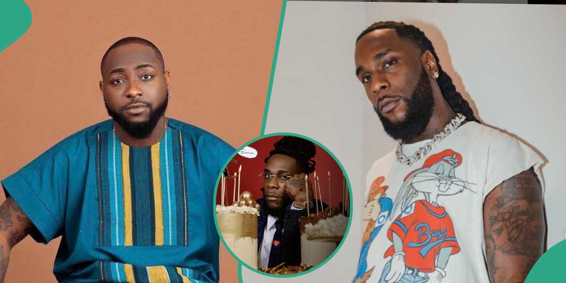 Burna Boy called out for deleting birthday photo that had Davido's album symbol