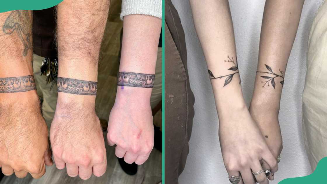 Matching bracelet tattoos