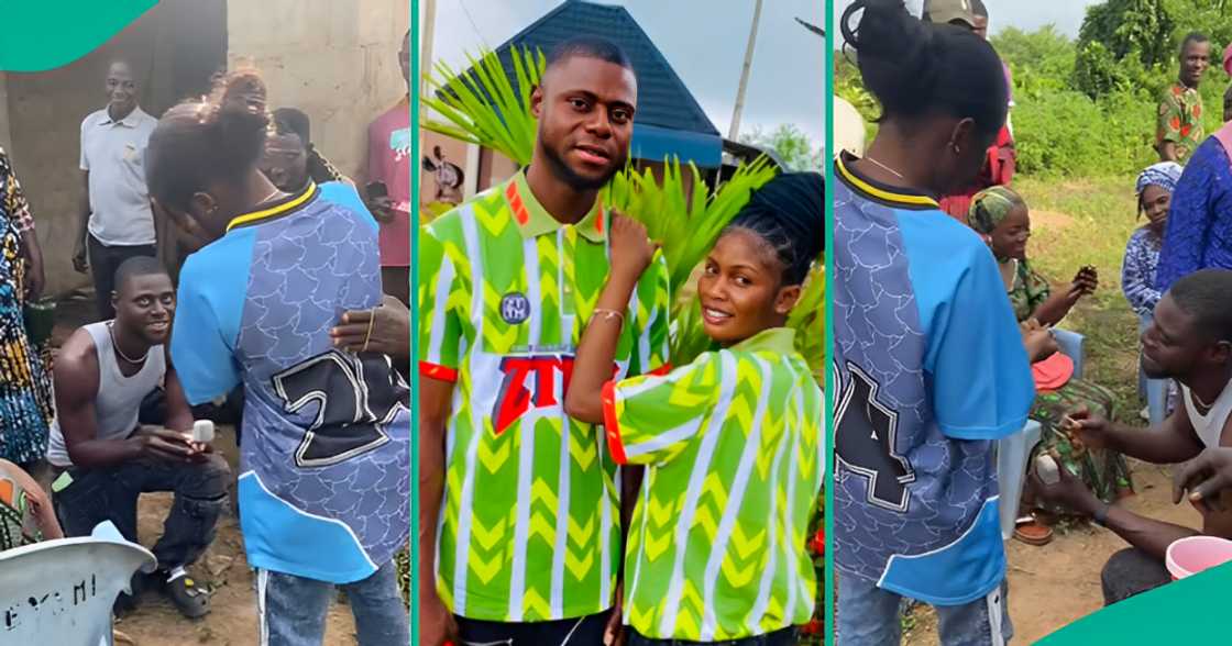 Young Nigerian Man Proposes to Girlfriend at Construction Site, She Happily Accepts in Viral Video Young Nigerian Man Proposes to Girlfriend at Construction Site, She Happily Accepts in Viral Video