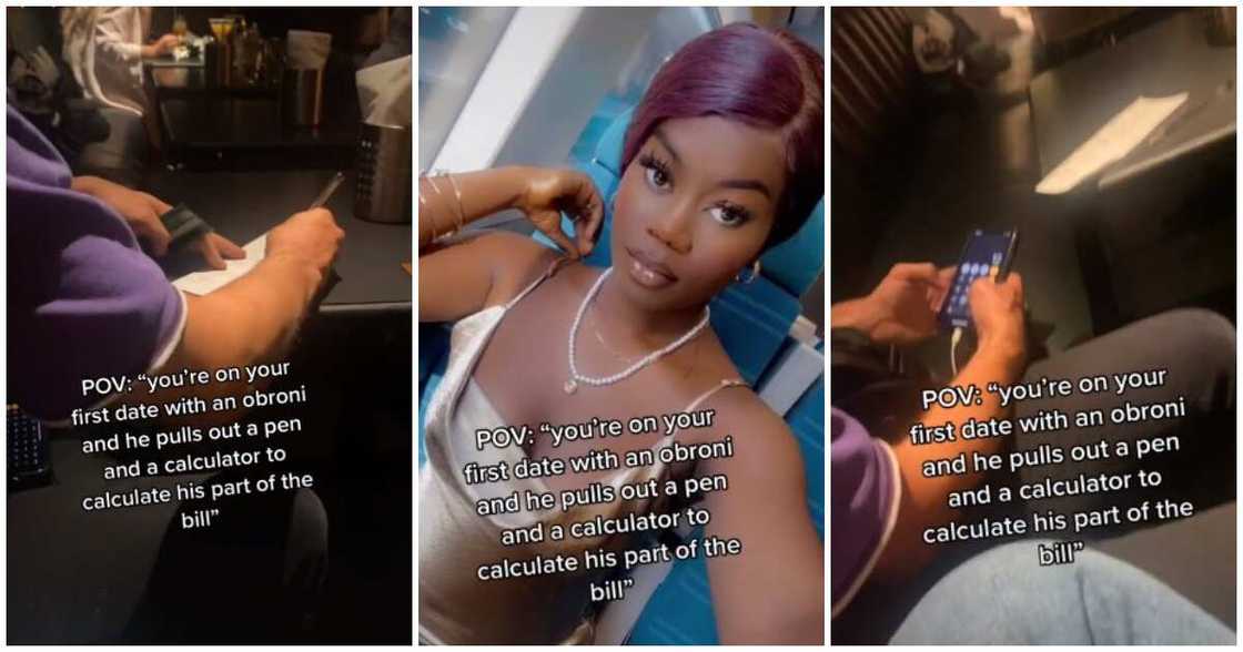 Lady goes on date with Oyinbo man, Oyinbo man calculates bill with calculator and pen during date, interracial dating, funny date stories Lady goes on date with Oyinbo man, Oyinbo man calculates bill with calculator and pen during date, interracial dating, funny date stories