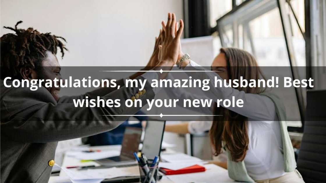 Promotion wishes to a husband