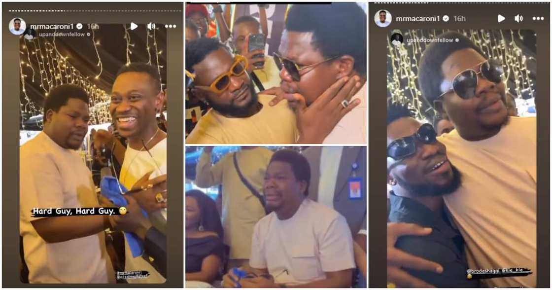 Mr Macaroni crying at surprise 30th birthday party. Mr Macaroni crying at surprise 30th birthday party.