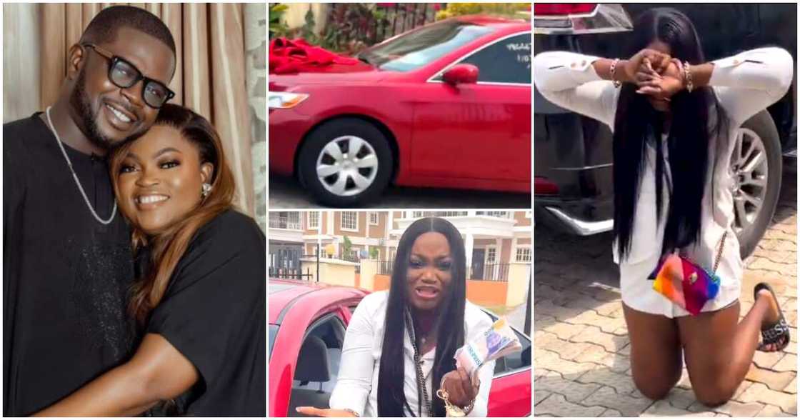 Funke Akindele's sister sheds tears of joy