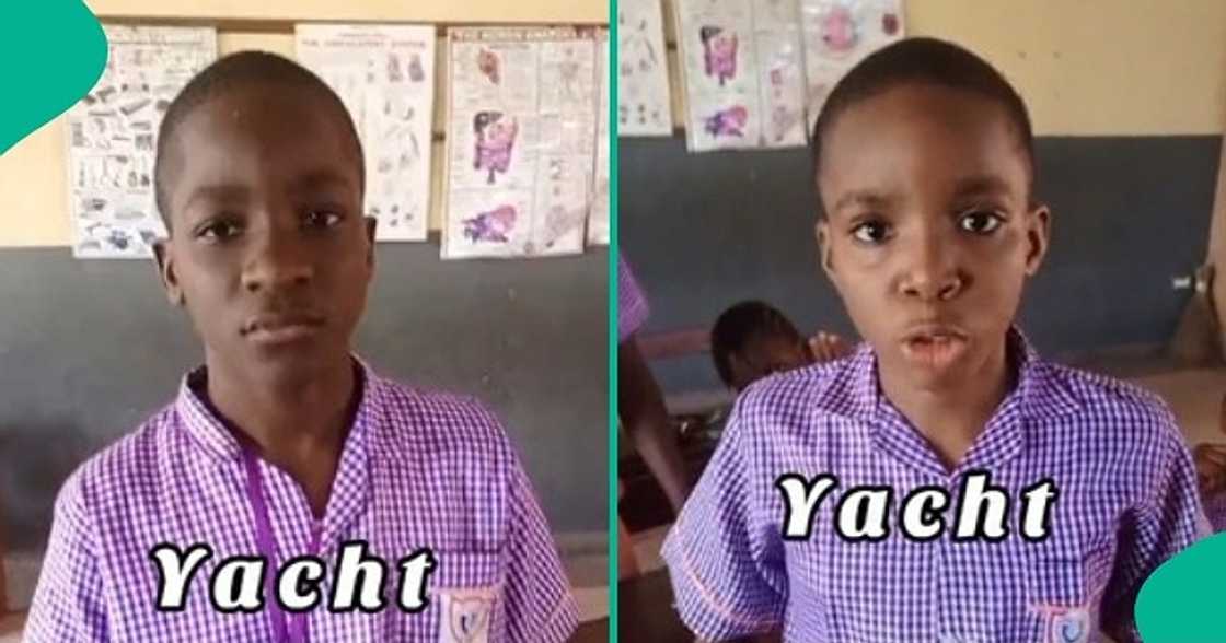 Teacher asks students to pronounce yacht