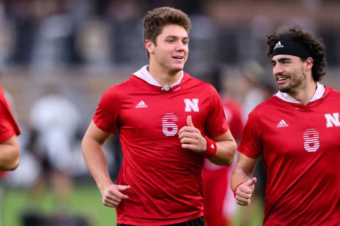 Chubba Purdy warming up before a game Chubba Purdy warming up before a game