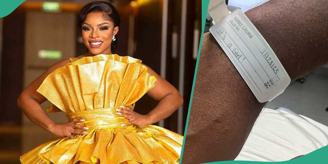 Laura Ikeji gives birth to 3rd child. Laura Ikeji gives birth to 3rd child.