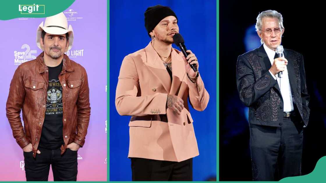 From left to right: Brad Paisley, Kane Brown and Porter Wagoner From left to right: Brad Paisley, Kane Brown and Porter Wagoner