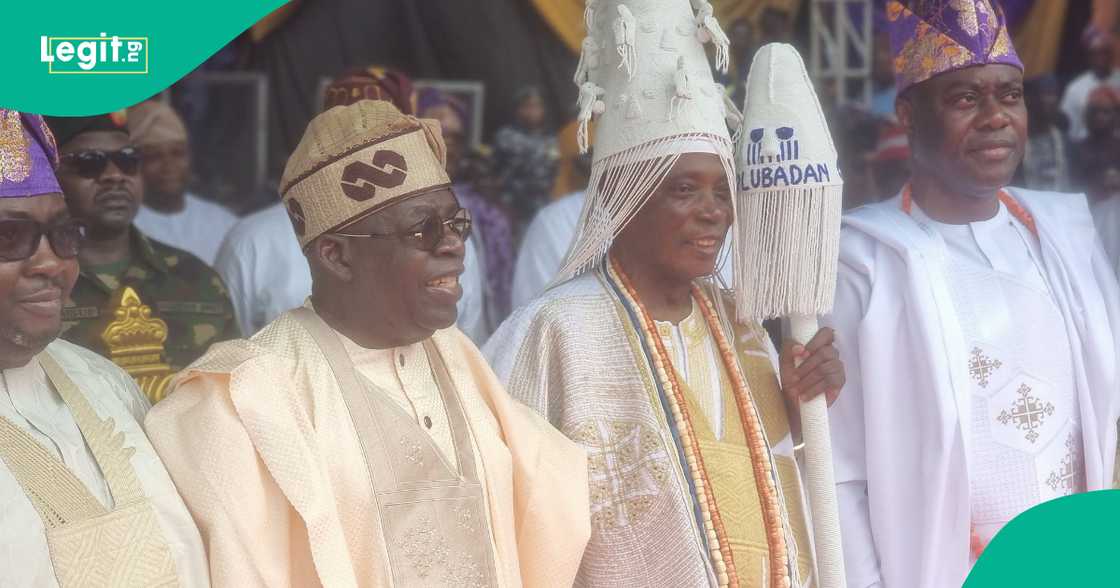 The former Oyo governor during a royal procession in Ibadan.