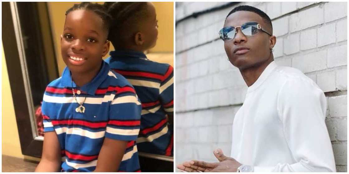 Wizkid's first son Tife shows off rap skills in trending video Wizkid's first son Tife shows off rap skills in trending video