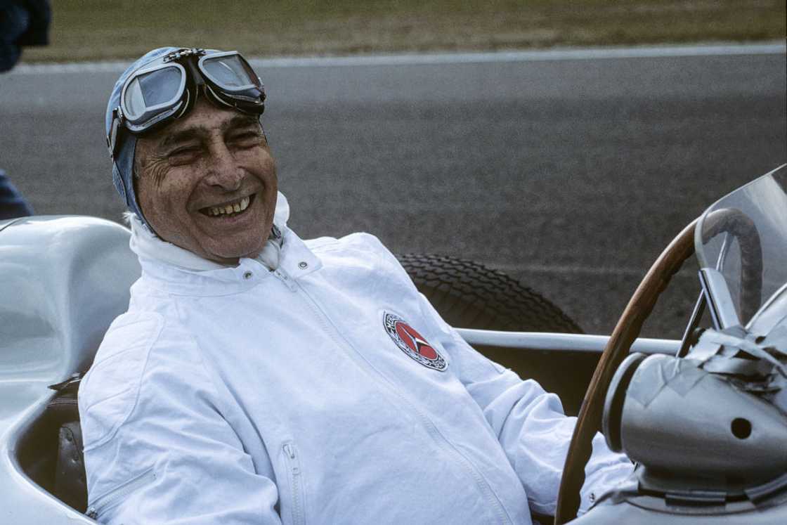 Juan Manuel Fangio in a Mecedes W196 Juan Manuel Fangio in a Mecedes W196