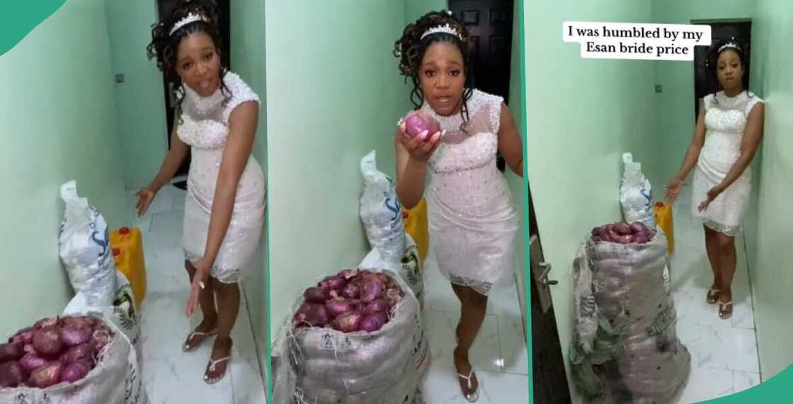 First class graduate sees her bride price items, funnily expresses disappointment First class graduate sees her bride price items, funnily expresses disappointment