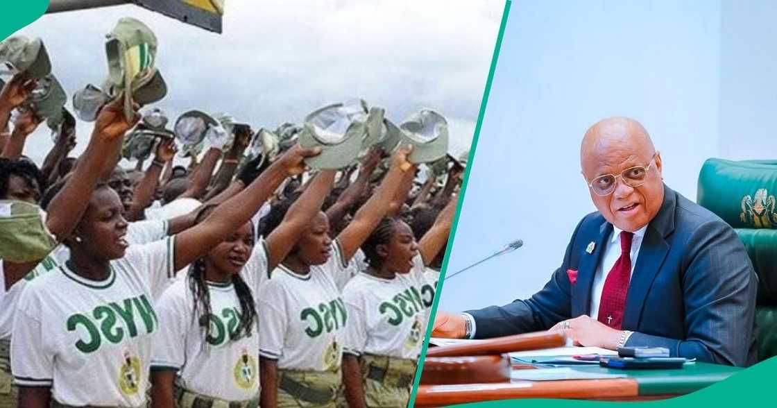 Governor Umo Eno of Akwa Ibom revises the monthly allowance for corps members. Governor Umo Eno of Akwa Ibom revises the monthly allowance for corps members.