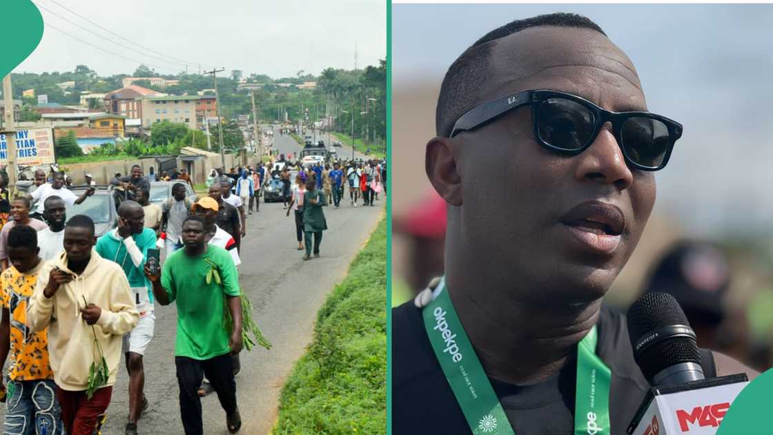 Omoyele Sowore has been accused of hijacking the ongoing hunger protest for political gain Omoyele Sowore has been accused of hijacking the ongoing hunger protest for political gain