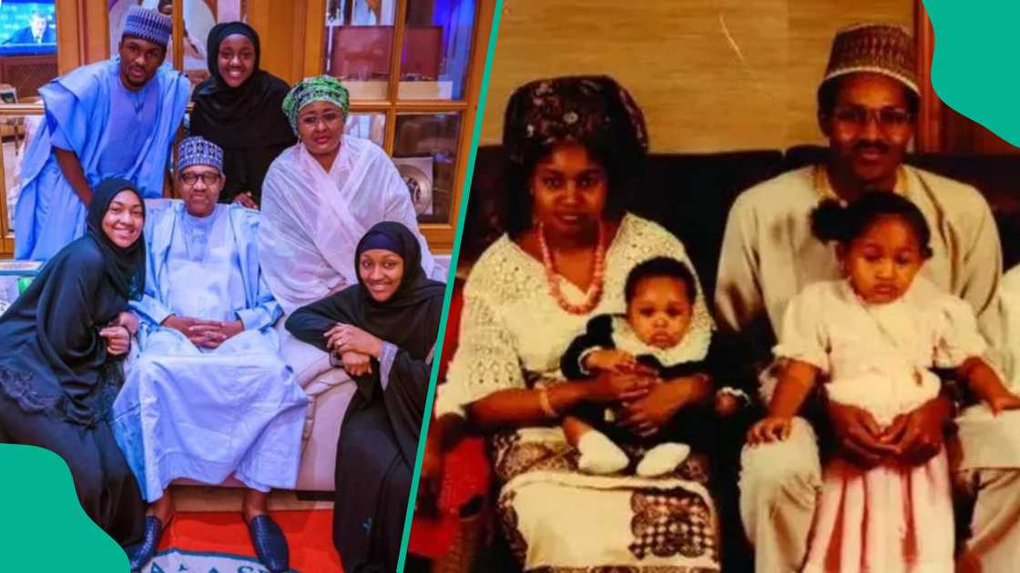 Muhammadu Buhari ya haifi 'ya'ya 10 daga auren da ya yi guda 2 da Safinatu Yusuf da Aisha Halilu.