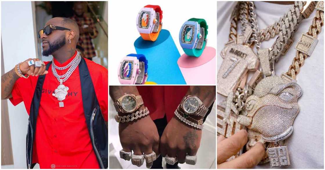 Photos of Davido and his jewellery collection Photos of Davido and his jewellery collection