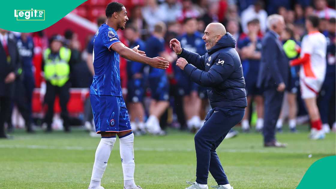 Levi Colwill, Enzo Maresca, Chelsea, Nottingham Forest, City Ground, Nottingham, England, Premier League Levi Colwill, Enzo Maresca, Chelsea, Nottingham Forest, City Ground, Nottingham, England, Premier League