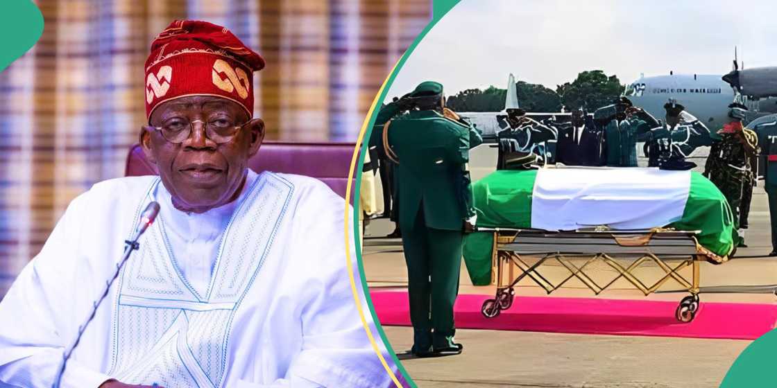 Tinubu attends late COAS Lagbaja's burial in Abuja