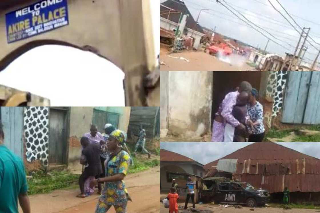 Da duminsa: Sojoji da 'yan daba ana musayar wuta a fadar basarake Da duminsa: Sojoji da 'yan daba ana musayar wuta a fadar basarake