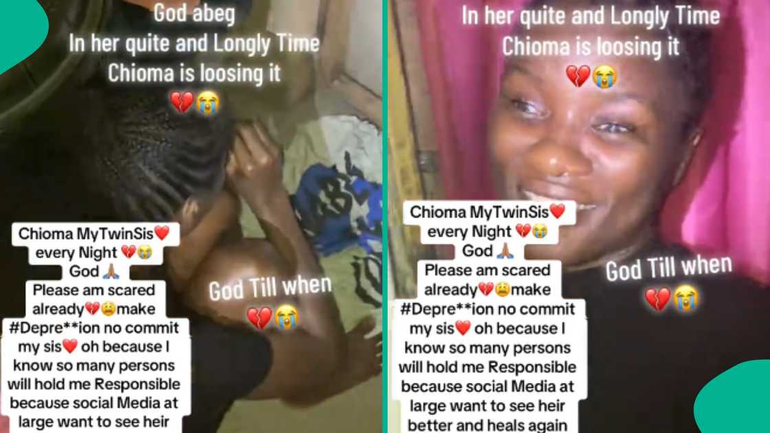 Lady cries out after finding her blind twin sister in sorry state, seeks help online