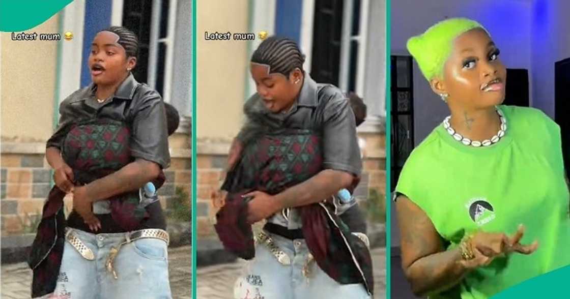 TikTok sensation Black Chully backs her baby while dancing in video TikTok sensation Black Chully backs her baby while dancing in video