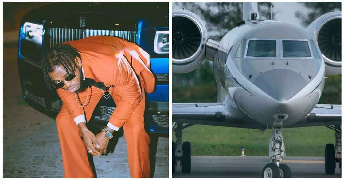 Diamond Platnumz's private jet.