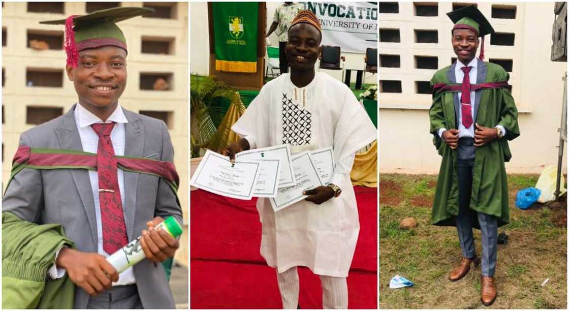 Photos of a Nigerian student during his graduation. Photos of a Nigerian student during his graduation.