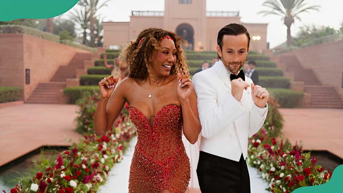 Mel B and Rory McPhee in Morocco. Mel B and Rory McPhee in Morocco.