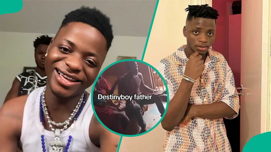 The father of Destiny Boy weeps after hearing about his son's death