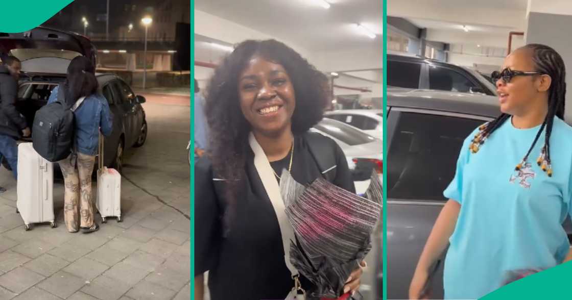 Lady travels to Nigeria for first time i 13 years to see stranger she met on TikTok, leaves her baby behind abroad Lady travels to Nigeria for first time i 13 years to see stranger she met on TikTok, leaves her baby behind abroad