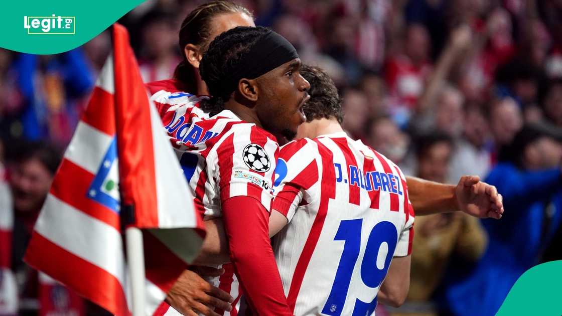 Ademola Lookman, Atletico Madrid, UEFA, Champions League, Barcelona, Football. Ademola Lookman, Atletico Madrid, UEFA, Champions League, Barcelona, Football.