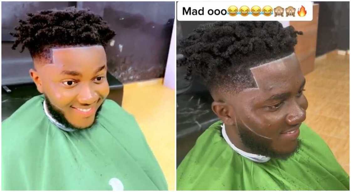 Photos of black man with and without TikTok filter. Photos of black man with and without TikTok filter.