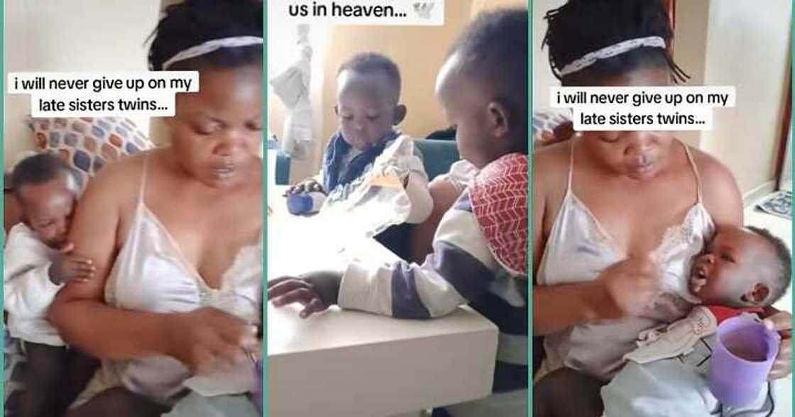 Lady vows not to give up on late sister's twin babies