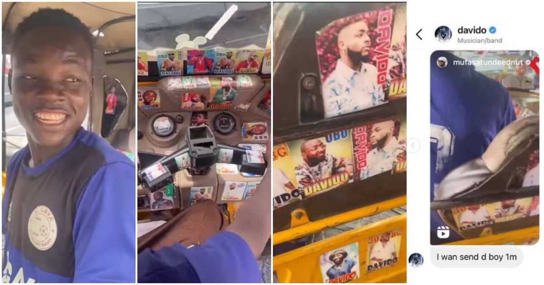 Davido gifts Keke driver N1 million.