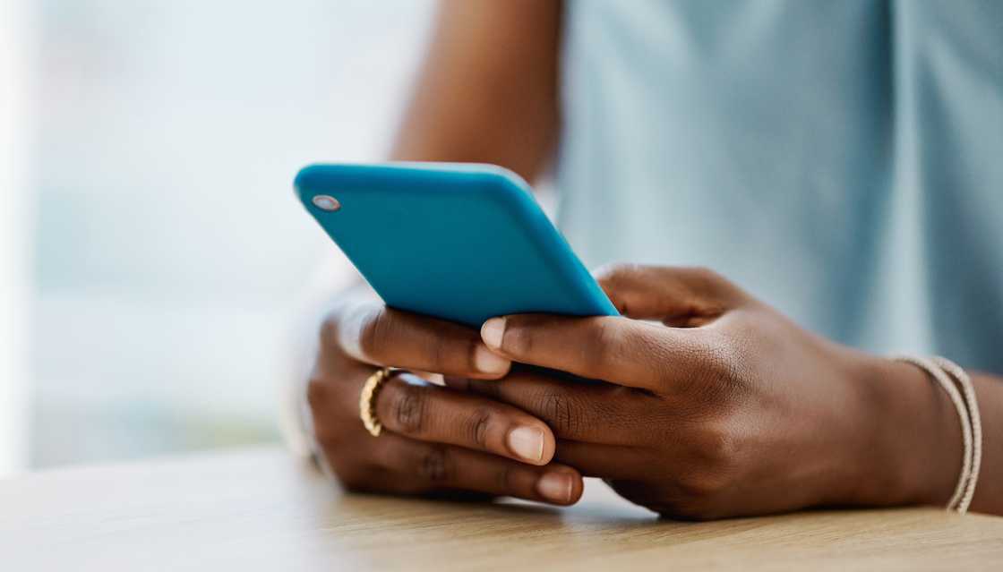 A young lady using a smartphone