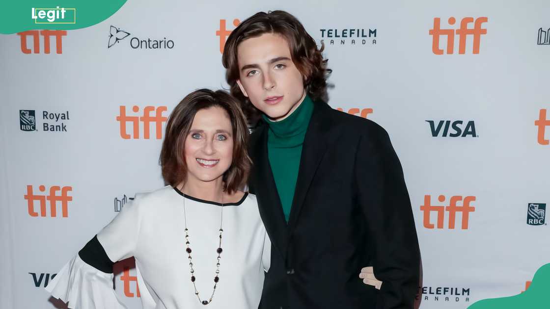 Actor Timothée Chalamet and his mom in Toronto, Canada. Actor Timothée Chalamet and his mom in Toronto, Canada.
