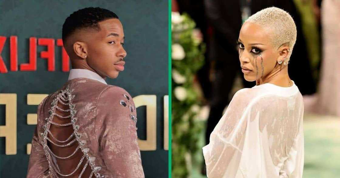 Lasizwe compared his towel look to Doja Cat's