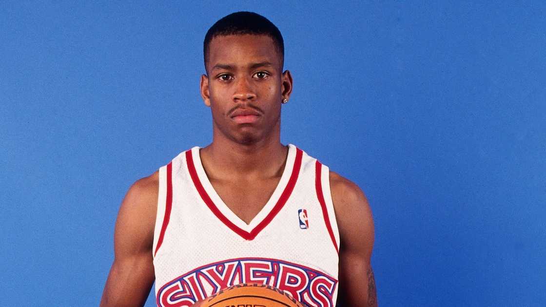 Allen Iverson of the Philadelphia 76ers poses for a portrait