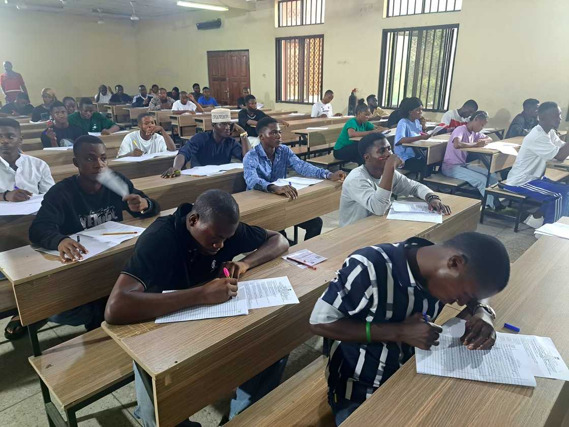 Lagos state University students in class