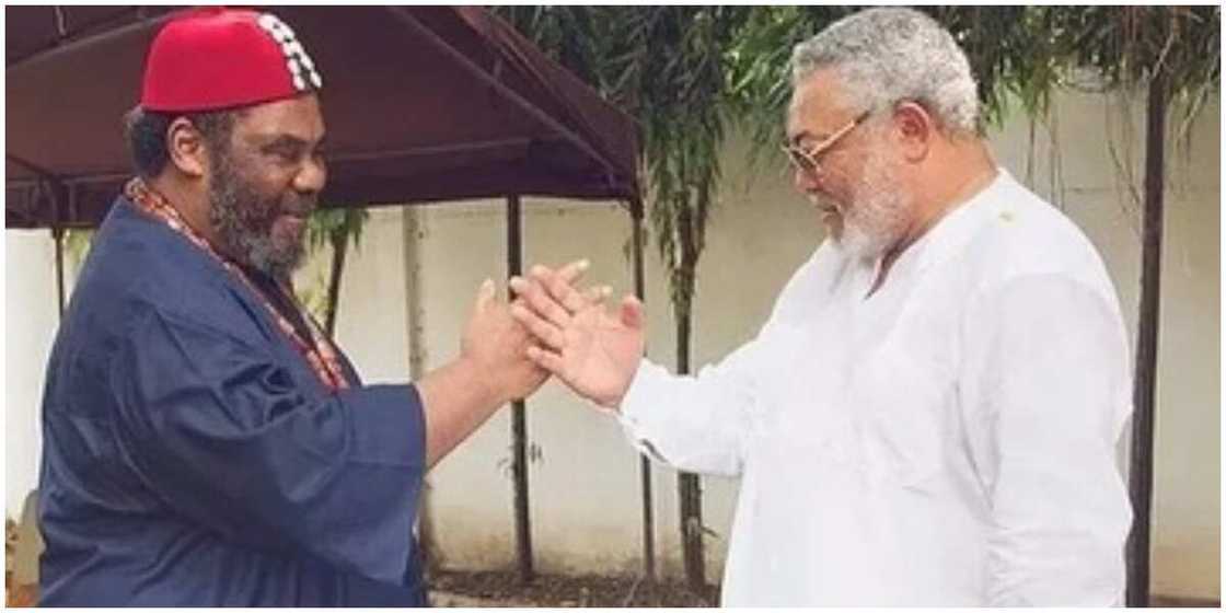 Veteran Nollywood actor Pete Edochie eulogizes late Ghana ex-President JJ Rawlings