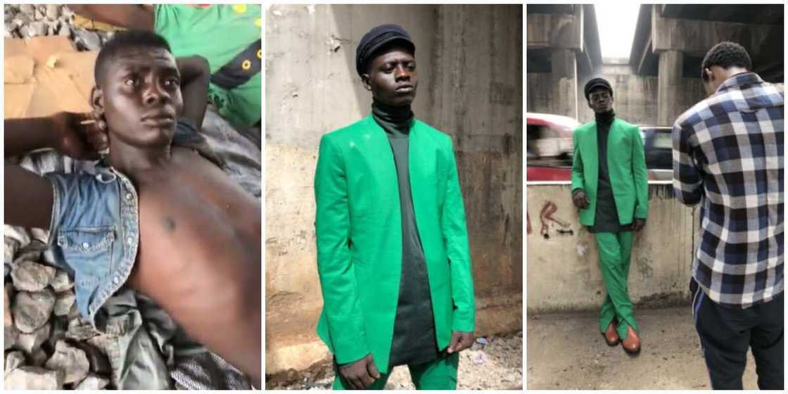 Man Sleeping Under Bridge in Lagos Turns Model after Being Spotted by Photographer Man Sleeping Under Bridge in Lagos Turns Model after Being Spotted by Photographer