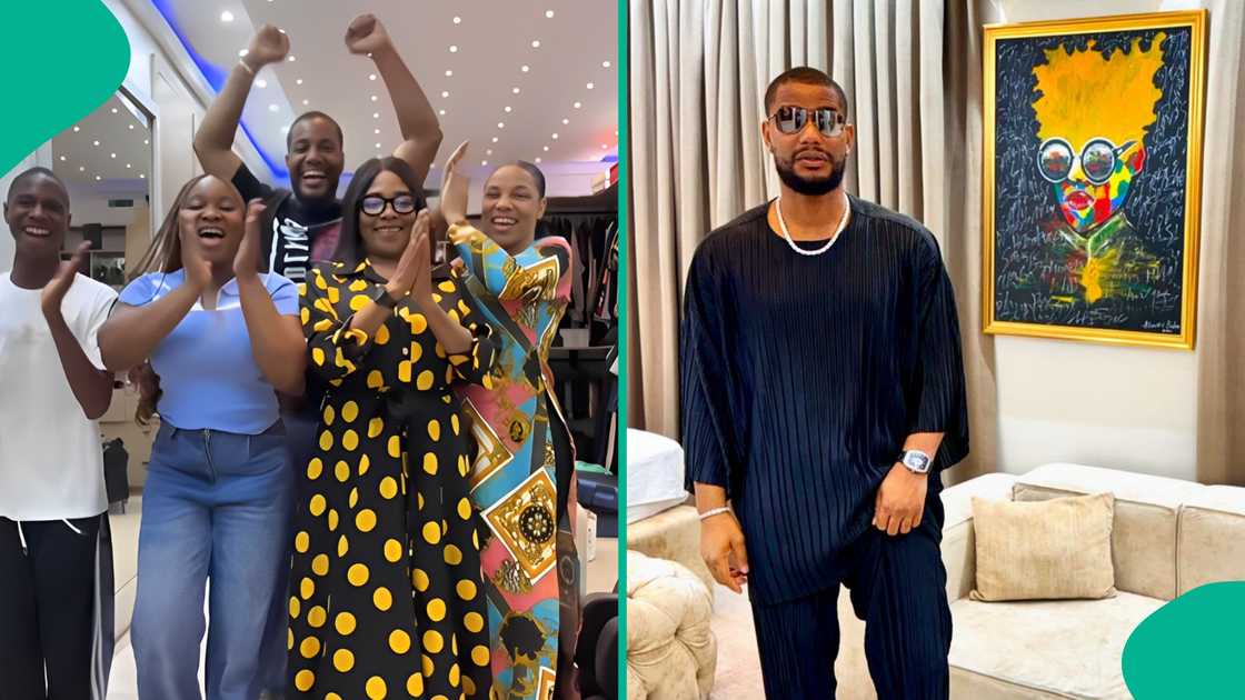 Alexx Ebubo and family play viral challenge.