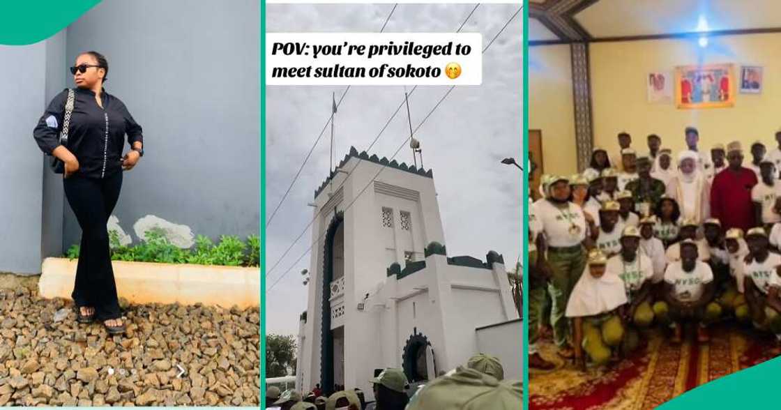 Female corper excited as she meets Sultan of Sokoto Female corper excited as she meets Sultan of Sokoto