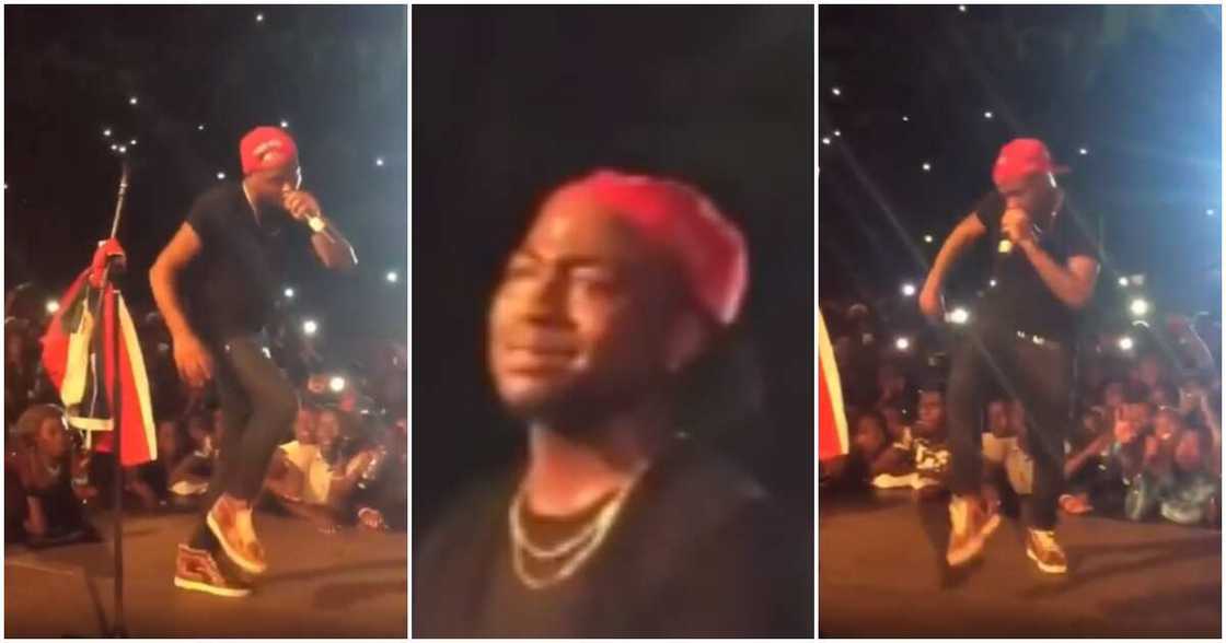 Davido on stage Davido on stage