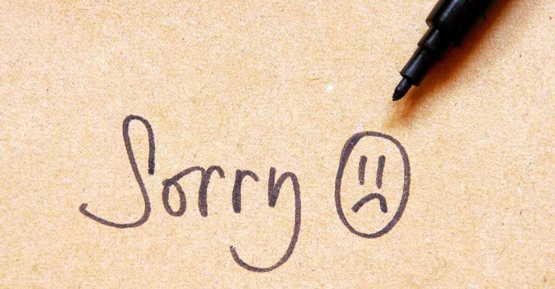 Sorry writing Sorry writing