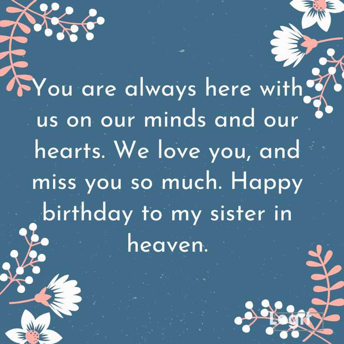 happy birthday in heaven sister