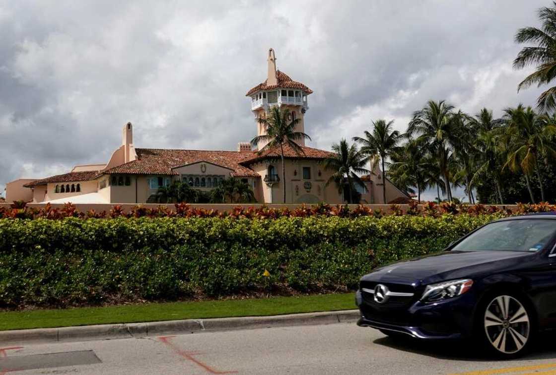 Former president Donald Trump's Mar-a-Lago resort in Palm Beach, Florida on February 11, 2022 Former president Donald Trump's Mar-a-Lago resort in Palm Beach, Florida on February 11, 2022