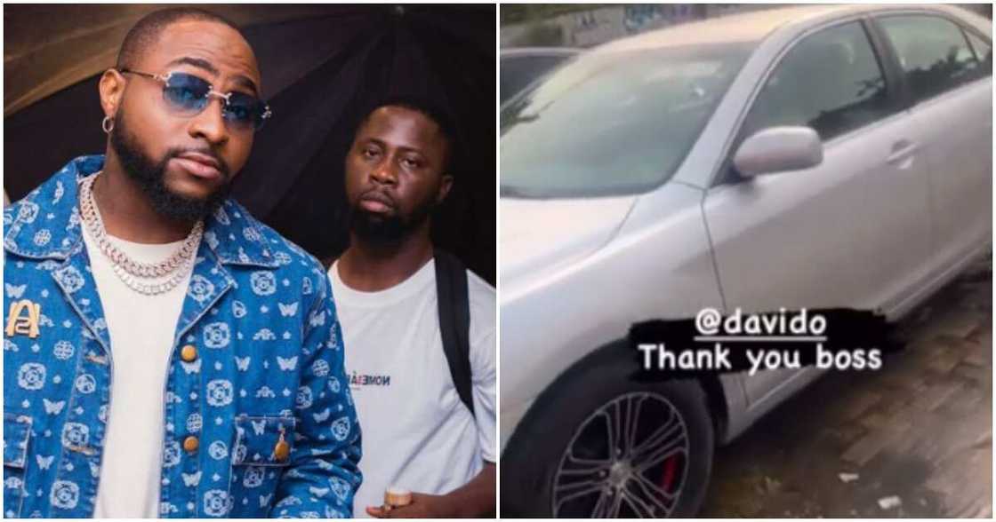 Davido buys car for logistics manager Yemight. Davido buys car for logistics manager Yemight.