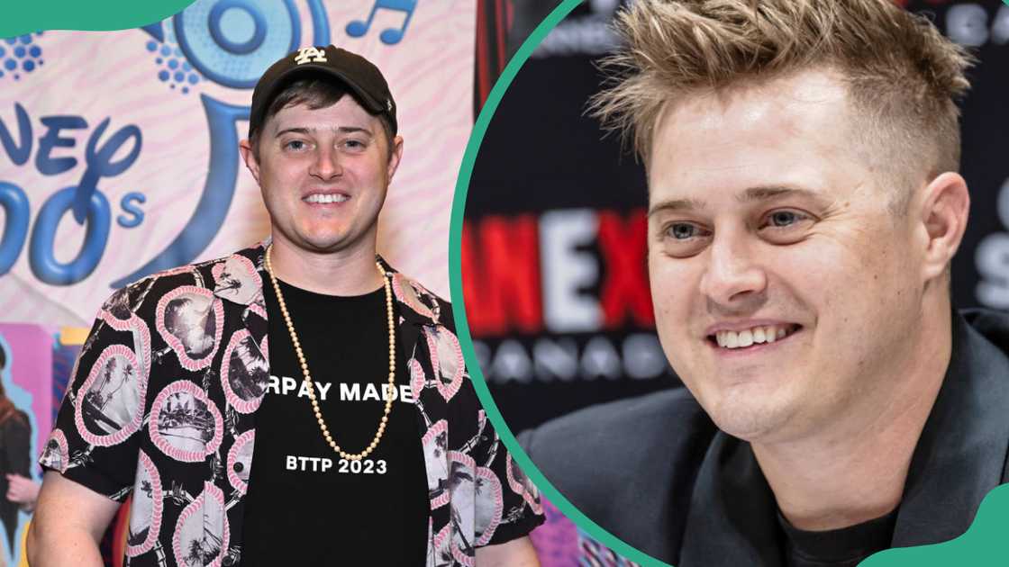 Actor Lucas Grabeel during a special screening of Jonas Brothers The 3D Concert Experience (L). Lucas Grabeel during Fan Expo Canada 2024(R).