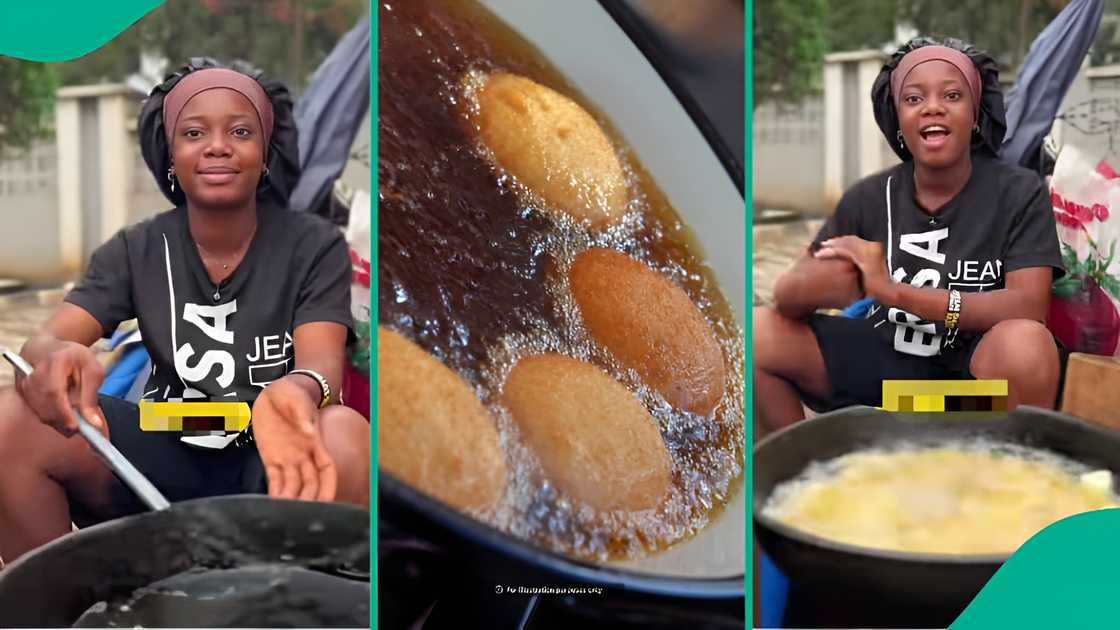 Nigerian lady makes akara, yam, and pap to survive Nigerian lady makes akara, yam, and pap to survive