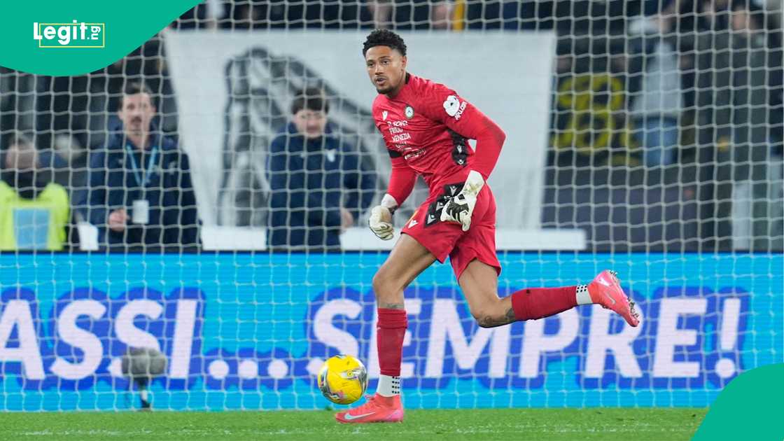 Maduka Okoye, Udinese, SS Lazio, Stadio Olimpico, Rome, Italy, Serie A. Maduka Okoye, Udinese, SS Lazio, Stadio Olimpico, Rome, Italy, Serie A.